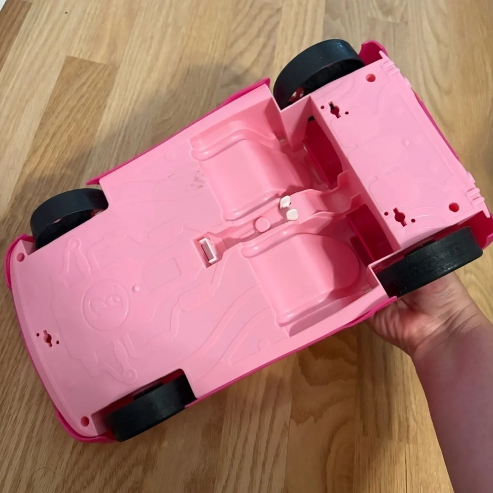 2013 Mattel Barbie Pink Glitter 2 seat convertible toy car Doll Accessory